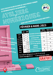 Nouveau ! Les ateliers numériques de Février et Mars 2023